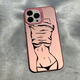 Ougeman (Ougeman) подходит для Apple 15 Promax Mobile Phone Case New iPhone 14 Sense 13pro Sexy Girl 12 модный бренд 11 Создание IMD-COOL Black-TDL Line Beauty A15931 iPhone 15