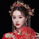 Hai Yiduo Bride Accesorios para el cabello XIUHE Temporito de la ropa Boda de boda Tassel Shaking Phoenix Crown Wedding Wedding Morning Morning Atmosférico y hermoso Modelo Tocado Traje de tocado + Ear Clip Estilo