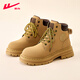
Huili Martin boots for women 2025 summer and autumn new British style women's shoes outdoor mountaineering workwear rhubarb short boots for women camel color 37