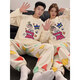 Mobeihai Crayon Shin-chan pajamas for a man and a woman couple autumn and winter flannel warm coral velvet thickened cartoon home clothes 3726# Male XL size recommended 125-155 Jin Jin equals 0.5 kg
