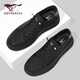 Seven Wolf Herrenschuhe Sommer-Leinwandschuhe Herrenschuhe Männer vielseitige Brettschuhe Herren einbeinige Pedal W8133490429 Black 40