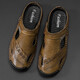 Qice Sandals d'été pour hommes-toe-toe Casual Chaussures extérieures Sandales de plage respirant à la mode Pantres de sport Chaussures de trou d'été 689 Brown 43