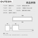 固特（GUTE）极简磁吸门锁室内卧室意式房门锁静音现代简约生态家用门把手锁具 9708黑+拉丝黑【磁吸】-隐藏钥匙 左右通用型