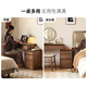 Genji Muyu solid wood dressing table and chest integrated black walnut retractable dressing table 1 meter single leg table + 0.36 meter chest