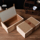 Rongtao flip gift retro linen wooden box honey tea packaging box gift box simple wooden empty box flip wooden box linen color without partition + burlap bag
