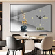 Fandianna Perpetual Calendar Electric Metter Box Painting Decorative With Clocks Sans Punch Distribution Box modern Simple Electronic Clock Paindre peinture PD1381 FULU Guangming 60 * 45 Cover 50x35 + Cadre en alliage en aluminium + horloge montre une horloge de montre 60 * 45