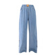 Pitt Pitt Girls Jeans 2025 New Big Big Children Pantalones de tenis de verano pantalones delgados Pierras anchas de seda de verano para niños 13118 azul [Tiannis Cool] 160 cm