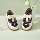 Carter Rabbit Children's Shoes Autumn Baby Princess Shoes Soft Sole Fashionable British Small Leather Shoes Girls Banquet Shoes White Black 25 Inner Length 15.5cm Foot Length 14.3-14.9