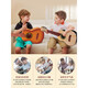 Ukulele Anfänger Kindergitarrenspielzeug zum Klavier für Jungen und Mädchen Musikinstrumente Baby Vier-Saiten-Nylon-Seide 57cm Red 4-Sait (Senden Sie Gurt + Tutorial)