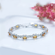 GEM STONE KINGGSK 8 carat citrine bracelet 925 silver colored gemstone light luxury fashion birthday gift for girlfriend and wife