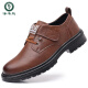 Zapatos de cuero de pájaros carpinteros para hombres 2024 Autumno e invierno Nuevos zapatos de trabajo de cuero genuino y transpirable