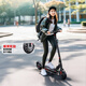 Bremer electric scooter foldable small electric scooter adult student two-wheel lithium battery station riding light pedal transportation high-end version / vertical parking auxiliary wheels / 35 kilometers free seat