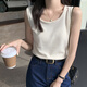
Yu Zhaolin (YUZHAOLIN) suspender vest women's base cover for breast-covering suit inside and can be worn with versatile tops sleeveless T-shirt spring and summer black