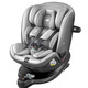 Asiento de seguridad para niños de Joie 0-7 años 360 grados ISOFIX giratorios con poste de soporte Instalación bidireccional Gyro Warrior Grow Grow-Gray (sin regalo grande)