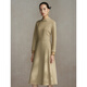 Rosa und blaue Garderobe neuer chinesischer Stil Ancient Temperament Strickkleid für Frauen Herbst und Winter Neuer Kamel -Farbständer Bottoming Rock 535Z683 Elegantes Kamel S