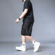 ZHIDOUDOU200斤至300斤大胖子夏天穿的大码男装大码运动套装男夏季2022新款 黑色9922 11XL xl 建议125-140斤