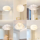 XMSJ Light Luxury Kronleuchter Schlafzimmer Kronleuchter moderner einfacher atmosphärischer kreativer Esszimmer Esstisch Lampe Internet Promi Cream Style Hauptschlafzimmer Mädchen 9272 Weiß 35 cm Drei Farben