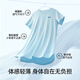 Xingmian off-size special sale pajamas for women, autumn home clothes, comfortable, loose, breathable, can go out, breathable nightgown T-shirt skirt, Airuo blue T-shirt skirt XL (female 120-150Jin Jin equals 0.5 kg)