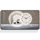 
Chuangjingyi selected restaurant wall clock decoration paintings, creative paintings on the dining room wall with clocks, living room art with clocks, wall clocks, living room art, HM3523 80*40cm x aluminum alloy rounded frame-Huagui Gold