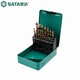 SATA 52819 High Hardness Wear-Resistant Stainless Steel Drill Bits 19 Pieces Straight Shank Cobalt Twist Drill Set 1mm-10mm