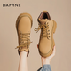 达芙妮（DAPHNE）官方 大黄马丁靴女2024新款秋冬厚底马丁靴经典百搭大黄靴子女 骆驼棕【百搭爆款】 37