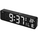 Corloge électronique suspension à grand écran LED Horloge numérique électronique Grand écran suspendu murmure lumineux ALARME AVEC CALENDRIÈRE DE TEMPÉRATION 6625 BLANC Shell White Bleu Charging Modèle