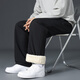 CLOR sherpa pants men's autumn and winter thickened velvet warm casual sports straight pants CL45JR black 4XL
