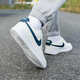 Nike (Nike) Herrenschuhe 2025 NEUER SOMMER SOURT CLASS SPLICE SING Air Force One Low-Top Sports Casual Shoes HQ4867-101 Segel weiße Ordnance Deep Sea Blue 41