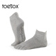 Toesox yoga socks toe socks breathable Pilates dance non-slip particle sports socks Ankle light gray S (size 34~38)