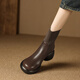 Asacho sheepskin thick-soled short boots for women in autumn and winter commuting wool socks boots small heightened Martin boots women's sleeve boots brown 37