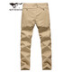 Seven Wolf casual pants for men four seasons simple business versatile slim long pants for men straight trousers men commuting pants 701 (khaki) 32 A