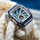 
Bugatti (BONEST GATTI) watch men's German mechanical watch fully automatic hollow waterproof luminous pointer wine barrel type men's watch 42H9902 flame red
