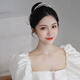 Fat Donglai's same style pearl headdress Korean style bridal crown crown flower hairpin rear area flower pearl crown