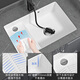 
AOSADI under counter basin with washboard integrated washing tank ceramic washbasin double row balcony washing basin hand basin laundry sink laundry sink 6065+ drain accessories (695*465*225mm) double drain under counter washbasin