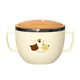 Guangdola Kinderschale Baby ergänzendes Essen Baby Tabelle Kinder essen Suppe Schüssel 316 Edelstahl Grundschule Doppelohrschale mit Deckel
