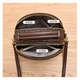 Gege Pocket Bag Damenbeutel Geschenk neuer klassischer Retro gedruckter kleiner runde Tasche modische One-Shoulder Crossbody-Tasche für Freundin Kaffee Farbe