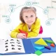 Dipper magnetic jigsaw puzzle classic geometric figure shape cognition wooden building block puzzle early education educational toys first grade kindergarten primary school students competition teaching aids stationery