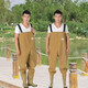 HHONGSHIYU waders, half-length rain pants, waterproof clothes for men, fishing one-piece, full-body fishing leather crotch pants, thickened rain boots, extra thick black leather pattern half-length 110 silk, shoe size 42