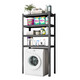 
Shengyu washing machine storage rack rack roller flap cover balcony floor storage rack home 900*500*11980 five-layer (default white black