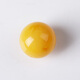 Yumeihe Natural Beeswax Round Beads Single Beads Loose Beads Old Beeswax Single Beads Toy Bracelet Accessories with Beads Diamond Accessories Complete Collection Chicken Oil Yellow 12mm 1 Piece
