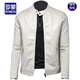 Romon Autumn Casual Stand Collar Motorcycle Chaqueta de cuero para la chaqueta de cuero PU delgada de los hombres Tallas cortas de talla de tercio