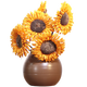 Aesthetic Hacker Sunflower Dried Flower Bouquet Dried Flower Real Flower Decoration Everlasting Flower Living Room Natural Sunflower Simulation Flower Floor Golden Single Real Flower Rod Length 50-70 cm