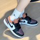 耐克（NIKE）Air Jordan1 aj1 LOW GS 女鞋 黑绿脚趾复古潮流时尚运动鞋板鞋 FB9908-102 白褐紫#不可水洗 38.5