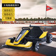 Aibei'ao children's kart drift parent-child double electric car can sit on four wheels for adults, men and women, babies and children over 10 years old, roasted ash 24V battery + elegant bass motor