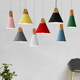 Yilin simple fashion macaron color lamps Nordic restaurant cafe clothing store shopping mall lighting solid wood chandelier P606-A white