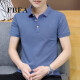 FBFA Hong Kong Trendy Marke Summer Herren kurzärmelig mit einem soliden Farbpolo-Shirt-Gelegenheitsgeschäft für Männer mit Kragen 686 hellblau 3xl (155-170jin [Jin entspricht 0,5 kg]))