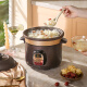 Royalstar Electric Stew Pot Fully Automatic Soup Ceramic Purple Clay Pot Household Large Capacity Intelligent Scheduled Electric Stew Cup Porridge Electric Casserole Slow Cooker Soup Pot Stewing Cooking Pot Reservation [Timed Automatic Keep Warm] 4.5L (4-5 people)