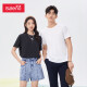 Baleno round neck solid color thin breathable loose couple versatile T-shirt 8890228401W white L