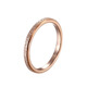 Fat Donglai's same style 18k gold ring pair ring light luxury 18K gold women's ring frosted rose narrow version size 6 (12-13 Hong Kong size)