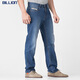 
BILLION summer jeans men's straight thin fast dry cool casual pants mid-waist and breathable and easy to care J19674 674 medium blue (76 inner length) 34 (2.67 feet)